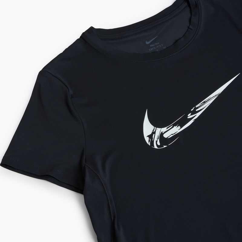 Дамска тениска за бягане Nike One Dri-Fit black/white 3