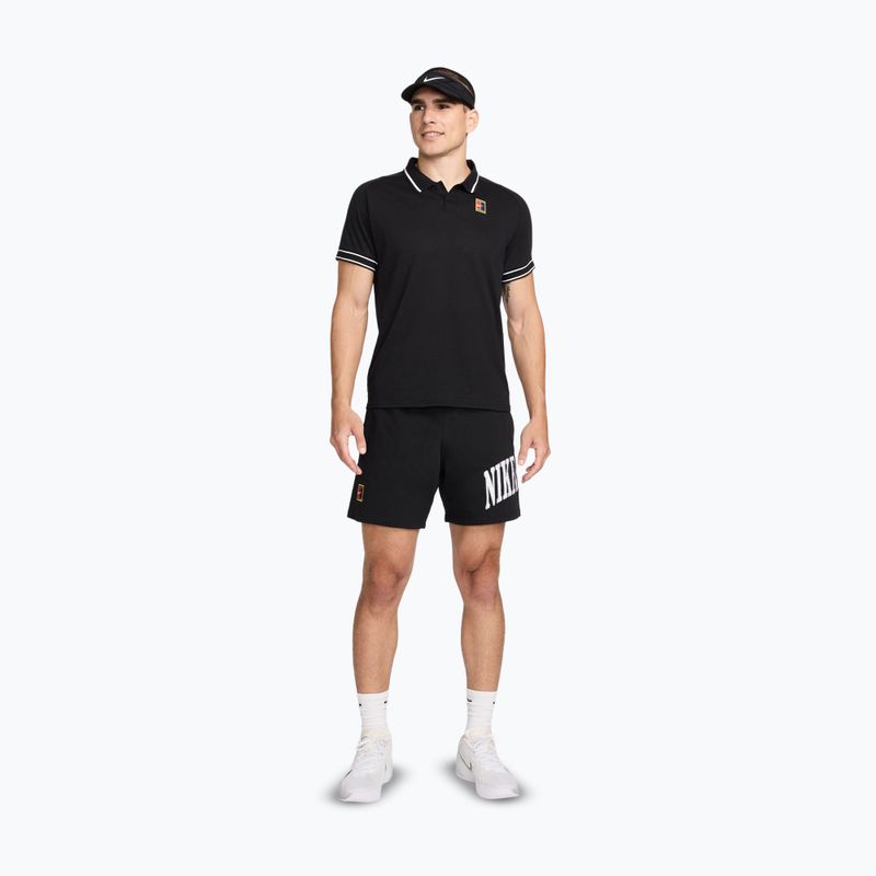 Мъжка тенис-поло блуза Nike Court Heritage Polo black/white 2