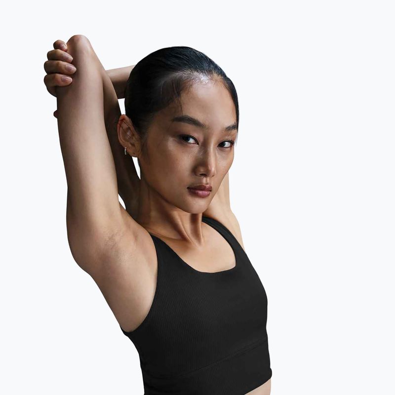 Спортен сутиен Nike Zenvy Rib Light Support Longline black/black 4