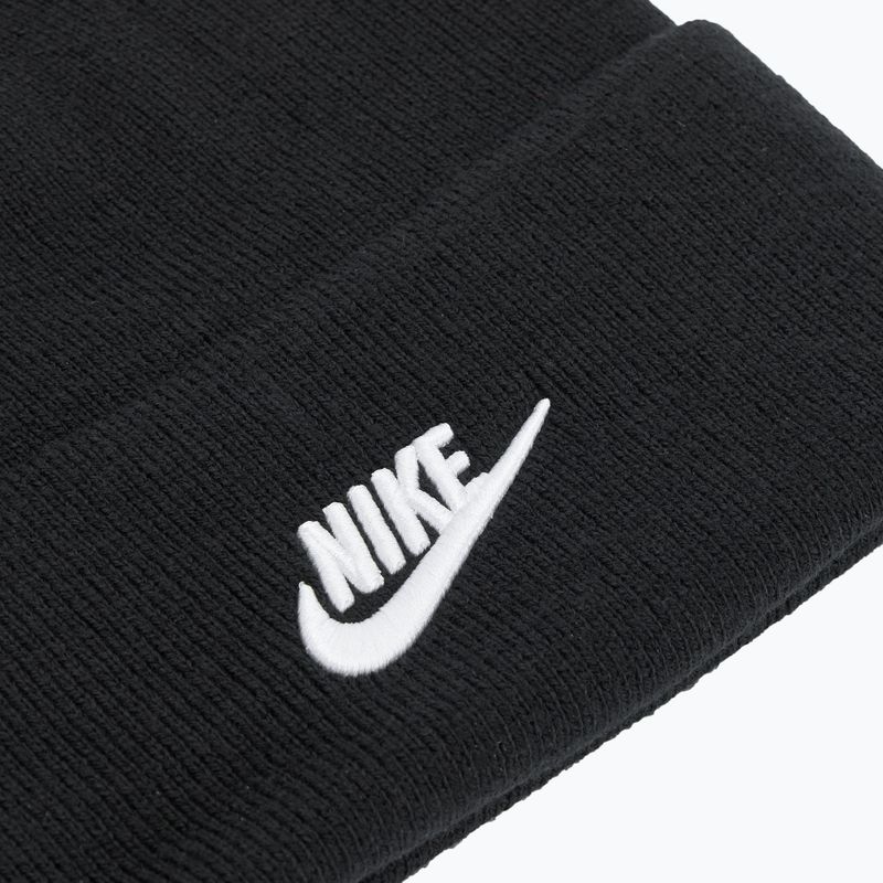 Детска зимна шапка Nike Peak black/white 3