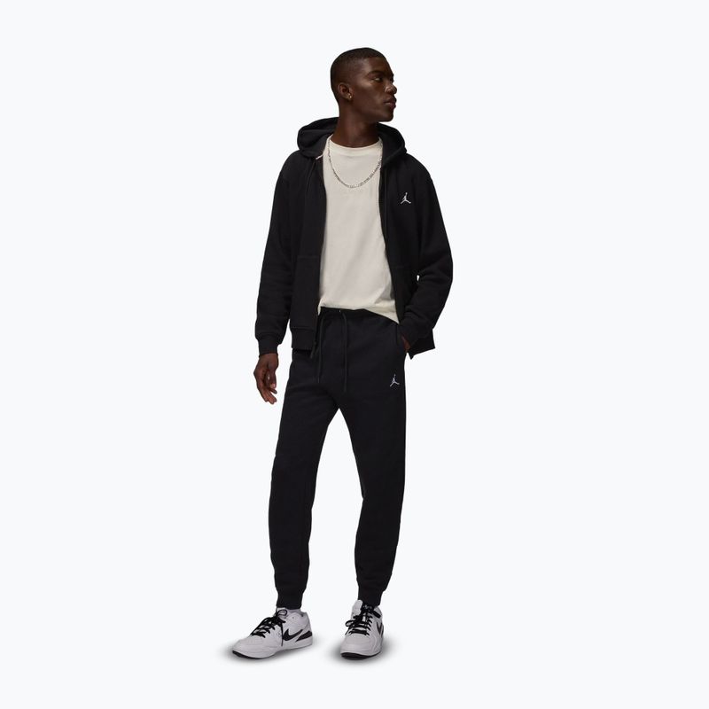 Мъжки панталони за бягане Jordan Brooklyn Fleece black/white 3