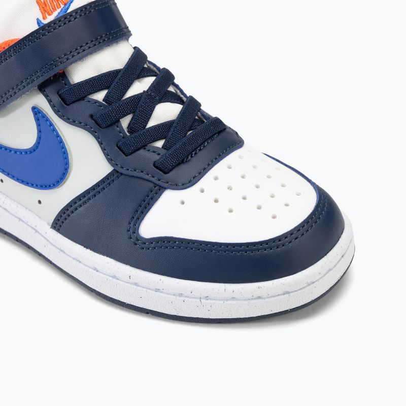 Детски обувки Nike Court Borough Low Recraft white/navy/orange 7