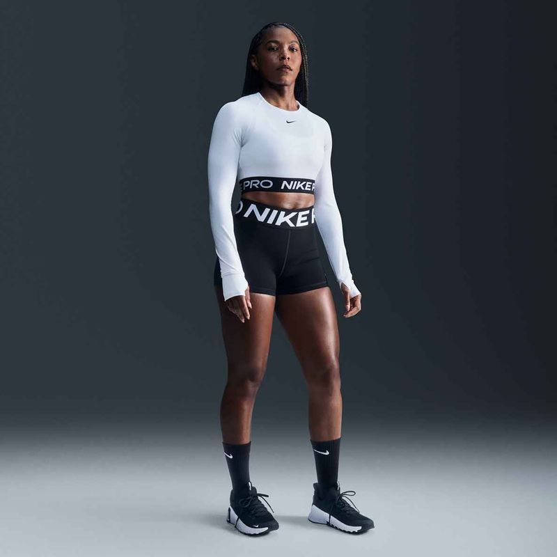 Дамски шорти Nike Pro Sculpt High Waisted 3" Biker black/white 10