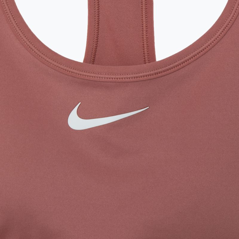 Сутиен за тренировка Nike Swoosh Medium Support canyon pink/white 3