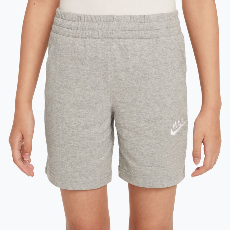 Детски къси панталони/шорти Nike Sportswear Club 6" dark grey heather/white 4