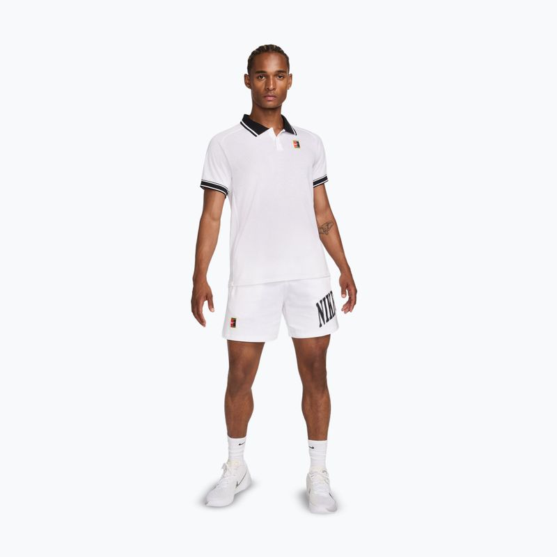 Мъжка поло фланелка за тенис Nike Court Heritage Polo white/black 2