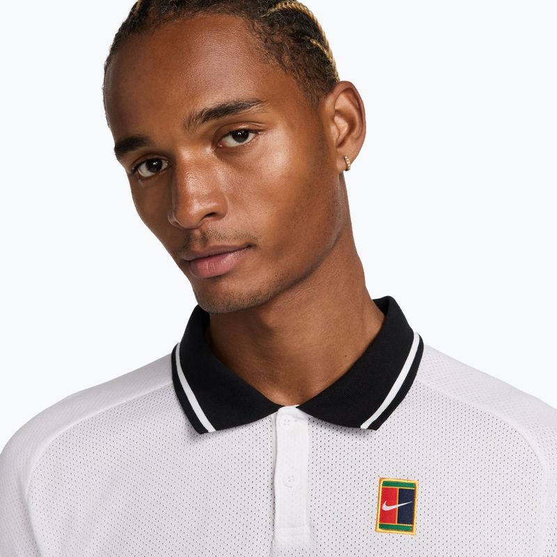 Мъжка поло фланелка за тенис Nike Court Heritage Polo white/black 4