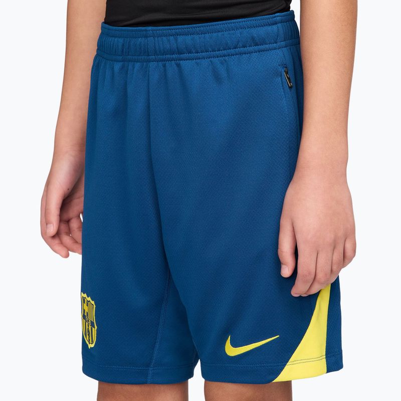 Детски футболни шорти Nike FC Barcelona Strike SE Jr gym blue/opti yellow/opti yellow 5
