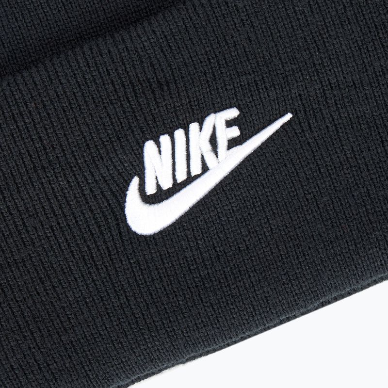 Зимна шапка Nike Peak Futura Beanie черна/бяла 3