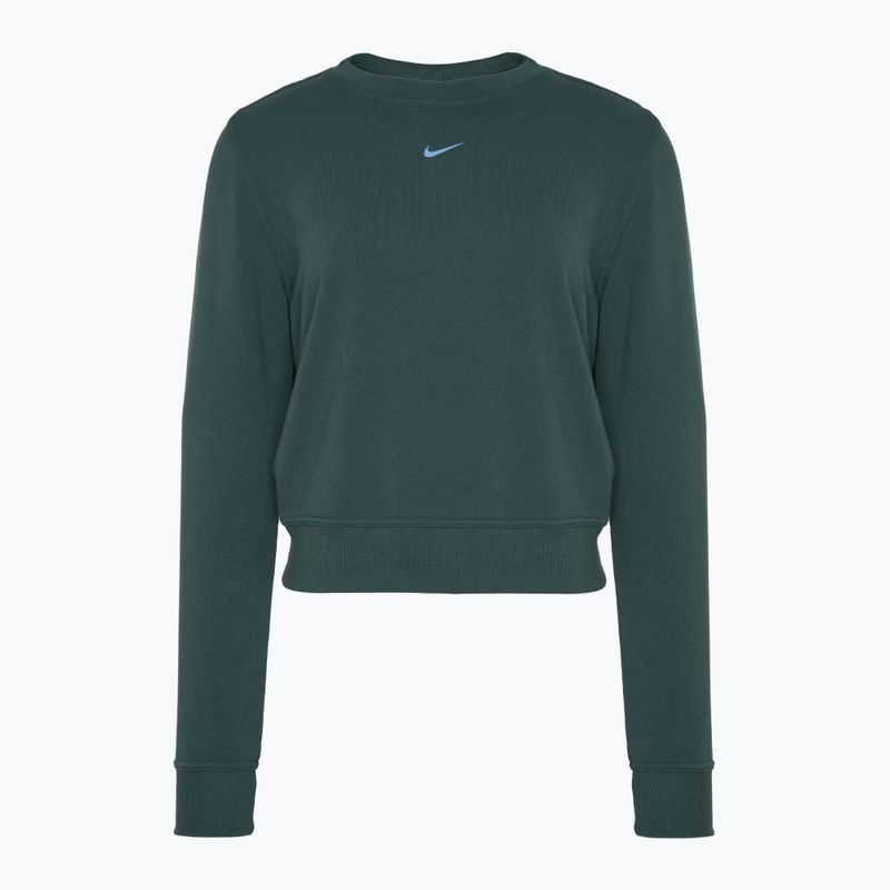 Nike Dri-FIT One Crew Neck French Terry дамски суитшърт vintage green/ black