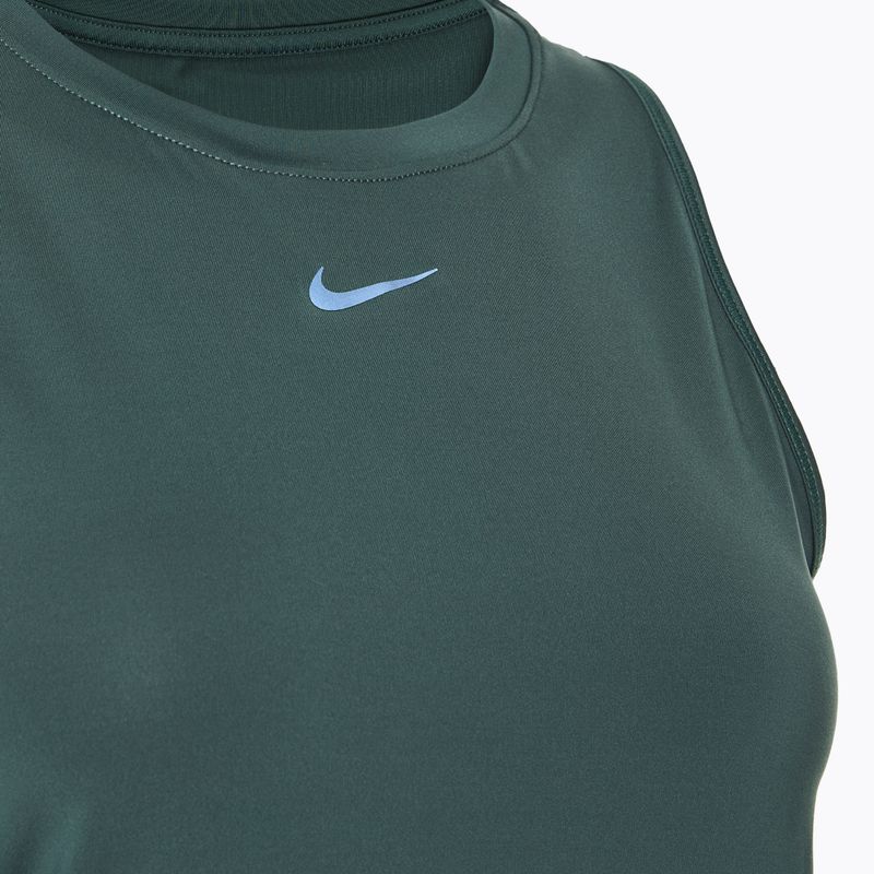 Дамски тренировъчен потник Nike One Classic Dri-Fit ретро зелен / черен 3