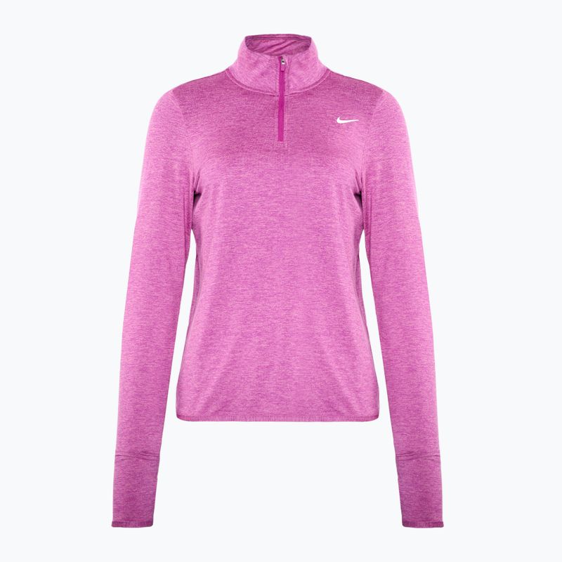 Дамска блуза с дълъг ръкав за бягане Nike Swift Element UV 1/4-Zip hot fuchsia/plum dust/heather