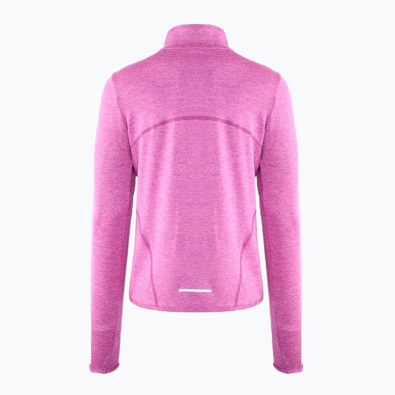 Дамска блуза с дълъг ръкав за бягане Nike Swift Element UV 1/4-Zip hot fuchsia/plum dust/heather 2