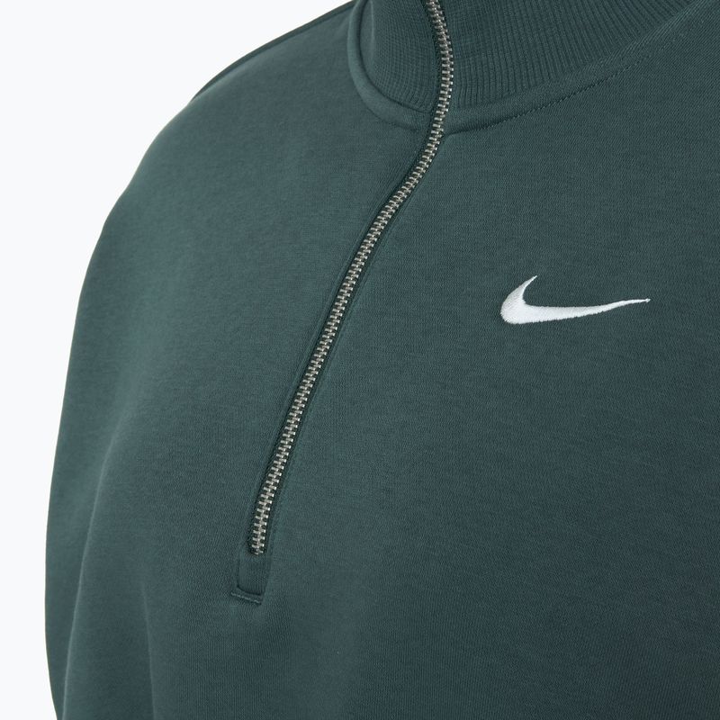 Дамски Nike Sportswear Phoenix Fleece 1/2 Zip Cropped винтидж зелен/сайл суитшърт 3