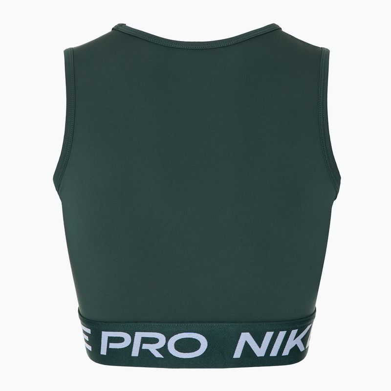 Дамски топ за тренировка Nike Pro Dri-Fit vintage green/white 2