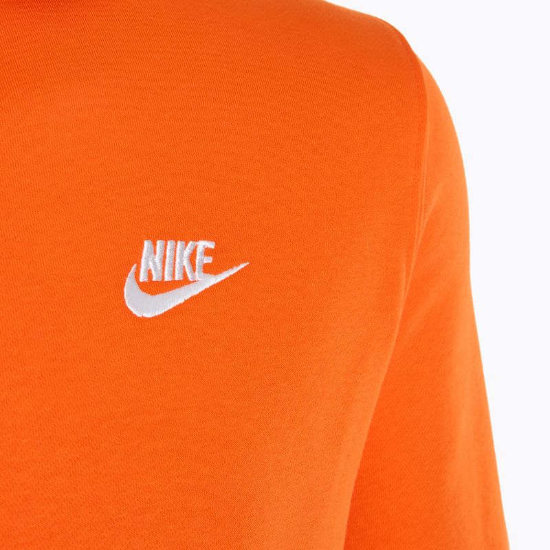 Мъжки Nike Sportswear Club Fleece Hoodie safety orange/ safety orange/ white 3