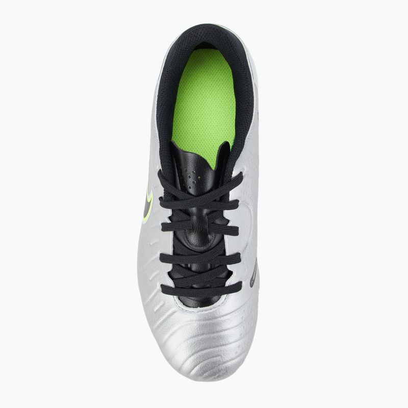 Детски футболни обувки Nike Tiempo Legend 10 Academy FG/MG metallic silver/volt/black 5