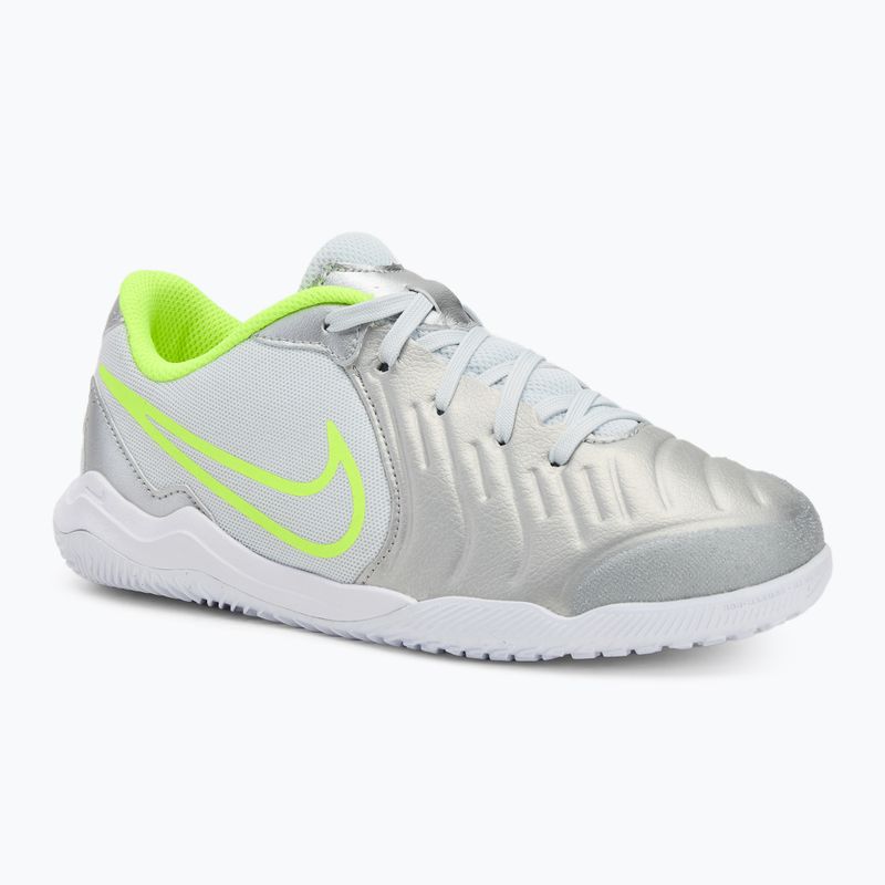 Детски футболни обувки Nike Tiempo Legend 10 Academy IC metallic silver/black/volt