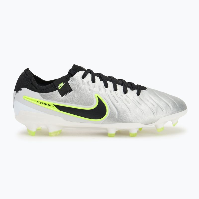 Мъжки футболни обувки Nike Tiempo Legend 10 Pro FG metallic silver/volt/black 2