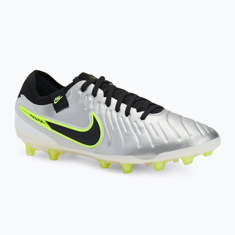 Мъжки футболни обувки Nike Legend 10 Pro Ag-Pro сребрист металик/ волтаж/ черно