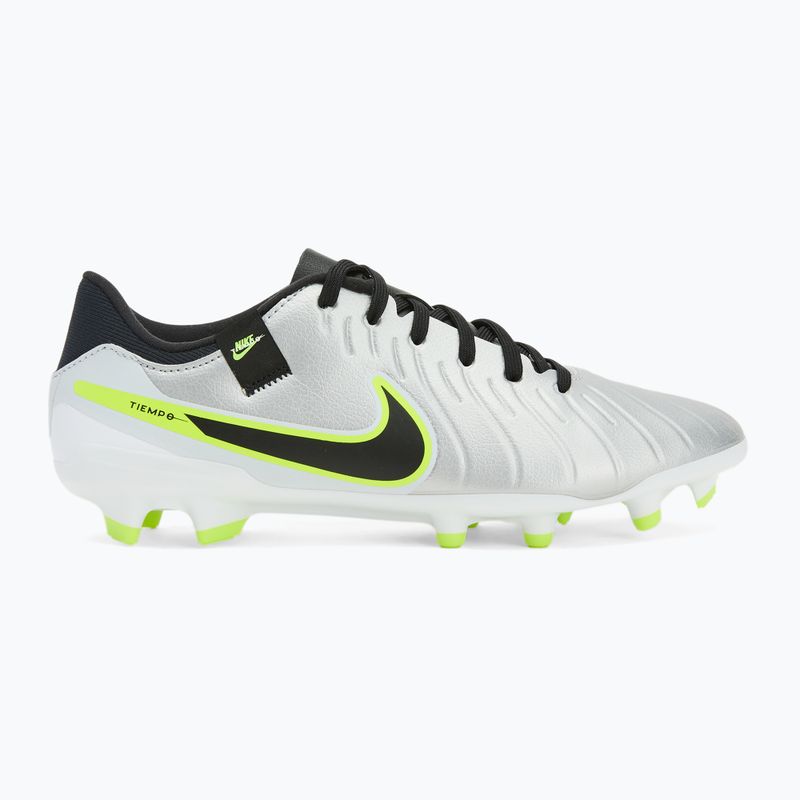 Мъжки футболни обувки Nike Tiempo Legend 10 Academy FG/MG metallic silver/volt/black 3