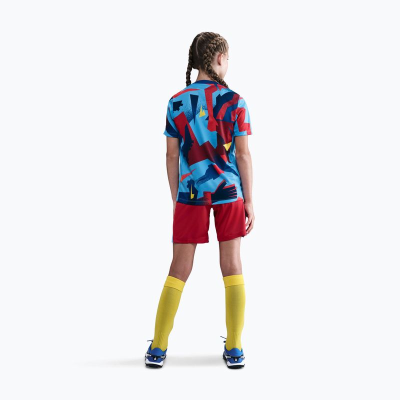 Детска футболна тениска Nike FC Barcelona Academy Pro SE Pre-Match university blue/opti yellow 4