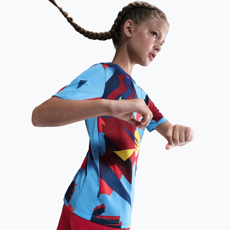 Детска футболна тениска Nike FC Barcelona Academy Pro SE Pre-Match university blue/opti yellow 5