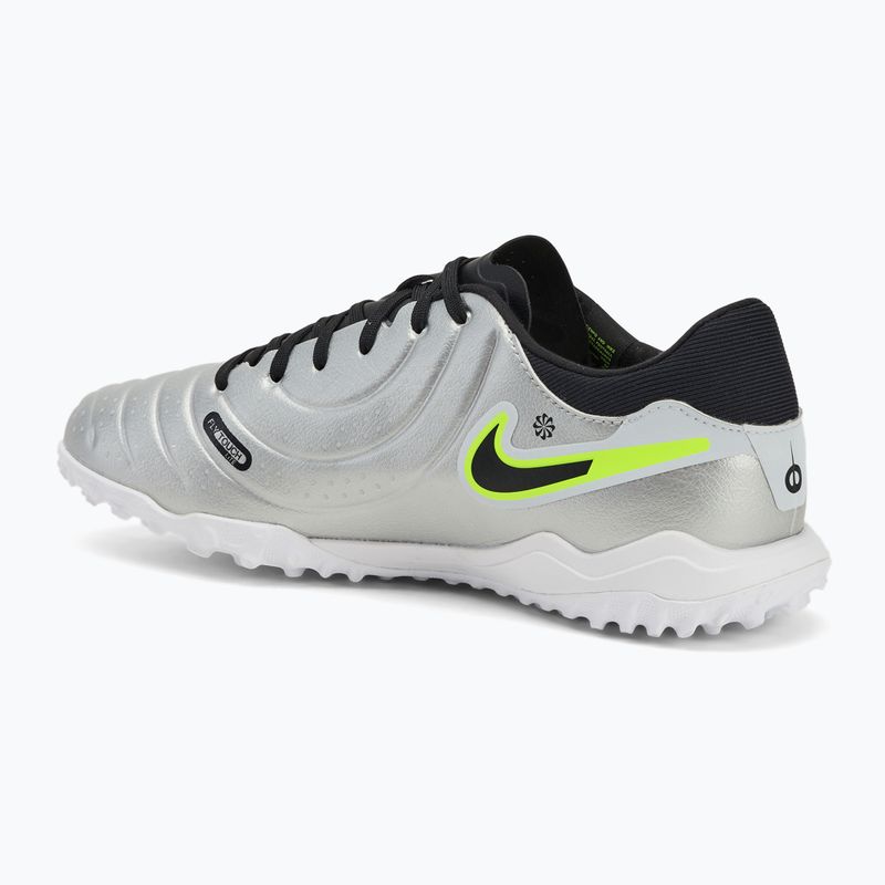 Мъжки футболни обувки Nike Tiempo Legend 10 Academy TF metallic silver/volt/black 3