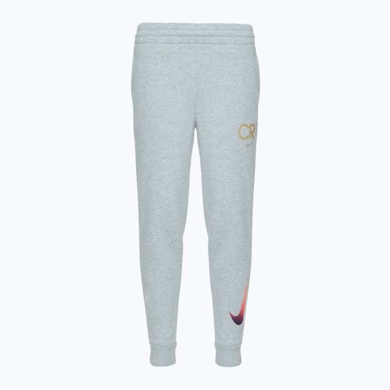 Детски панталон Nike CR7 Club Fleece светло сив / heather / metallic gold