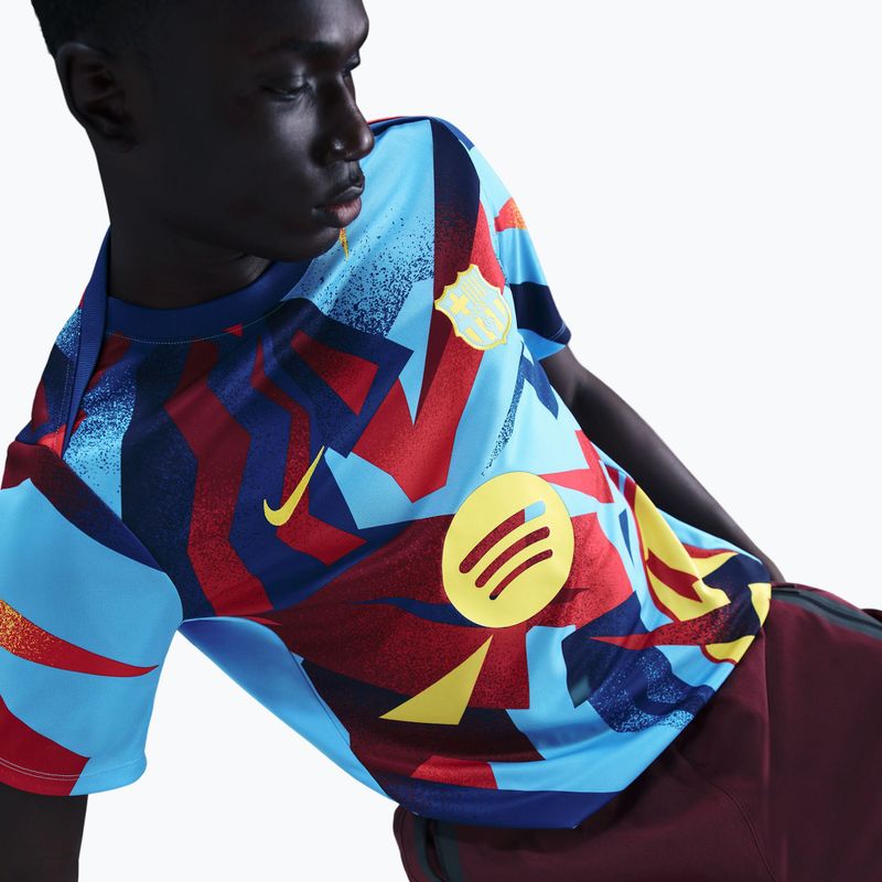 Мъжка футболна тениска Nike FC Barcelona Academy Pro SE Pre-Match university blue/opti yellow 5