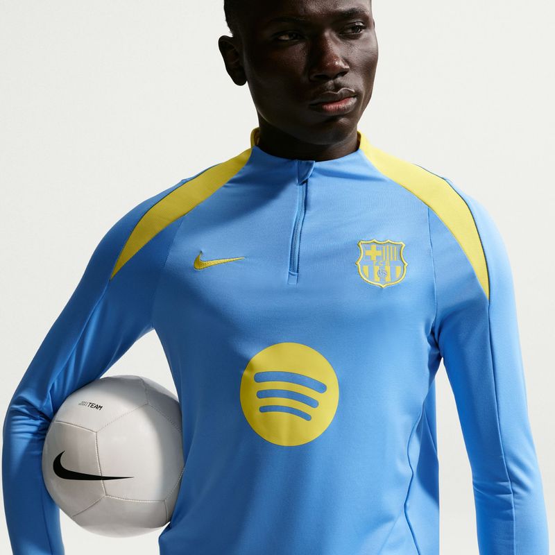 Мъжка футболна фланелка с дълъг ръкав Nike FC Barcelona Strike Fourth Knit Drill Top university blue/opti yellow 6