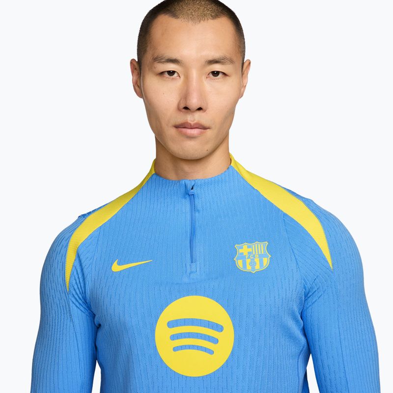 Мъжка футболна фланелка с дълъг ръкав Nike FC Barcelona Strike Elite SE Drill Top university blue/opti yellow/opti yellow 3