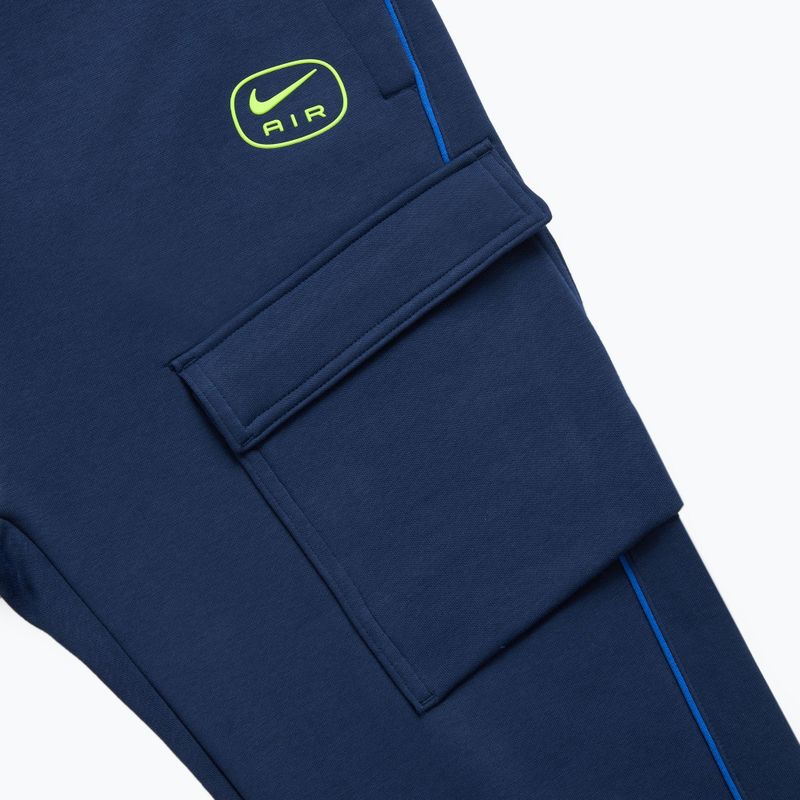 Мъжки панталони Nike Air Fleece Cargo midnight navy/ volt 3