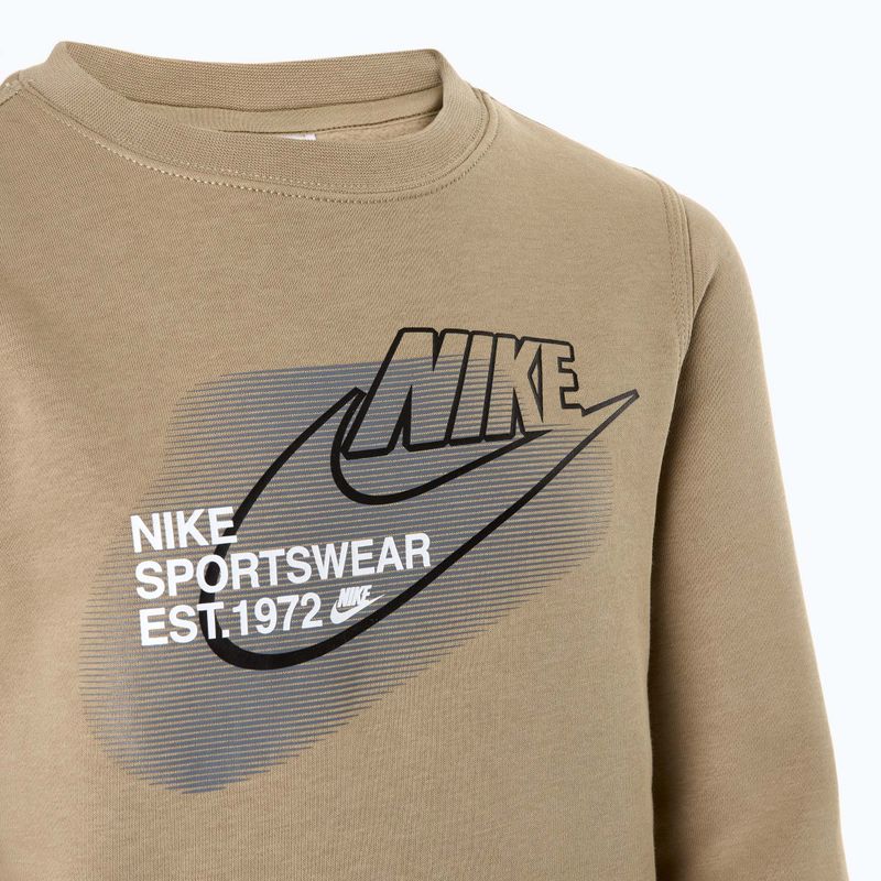 Детски суитшърт Nike Sportswear Standard Issue Crew-Neck khaki 3