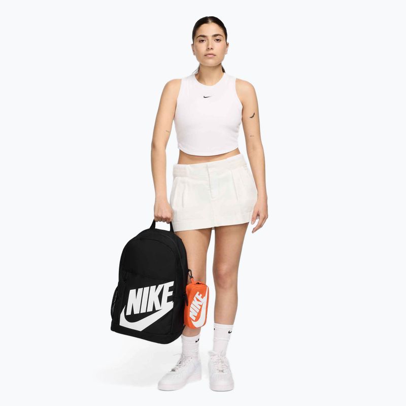 Тренировъчна раница Nike Elemental Shoebox 20 л черна/оранжева/бяла 8