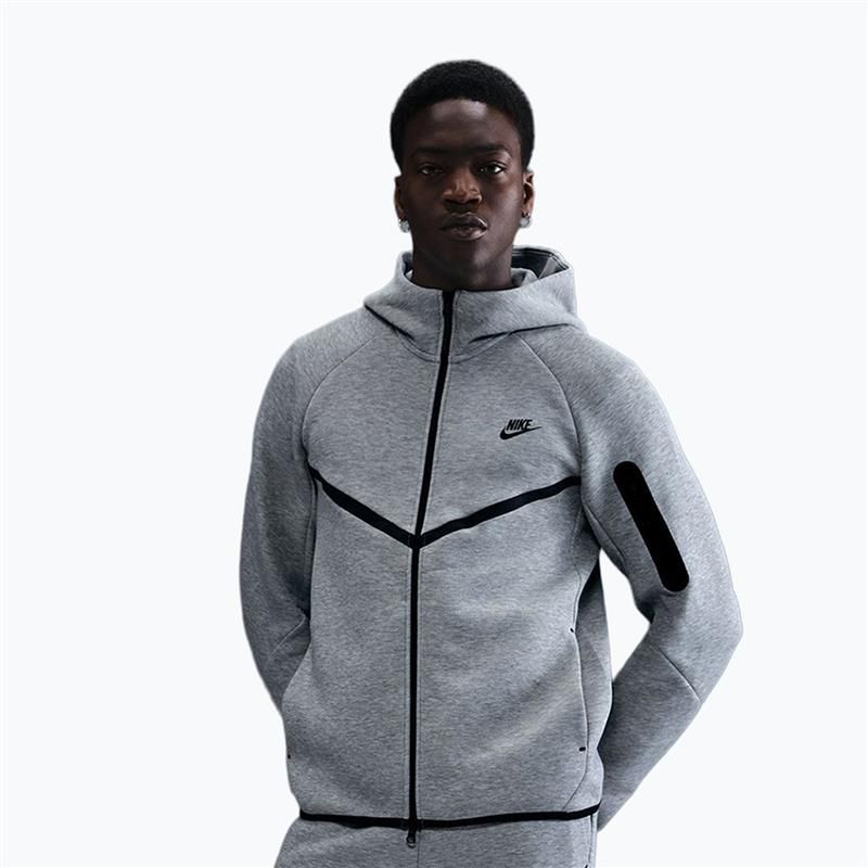 Мъжки суитшърт Nike Tech Windrunner Full Zip cavе dark grey heather/black