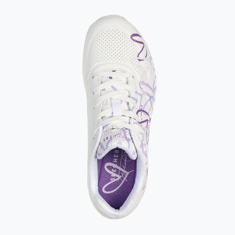 Дамски обувки SKECHERS JGoldcrown Uno Spread The Love white/light purple 4