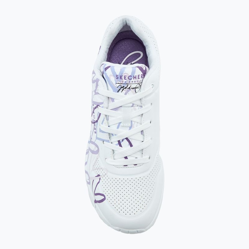 Дамски обувки SKECHERS JGoldcrown Uno Spread The Love white/light purple 5