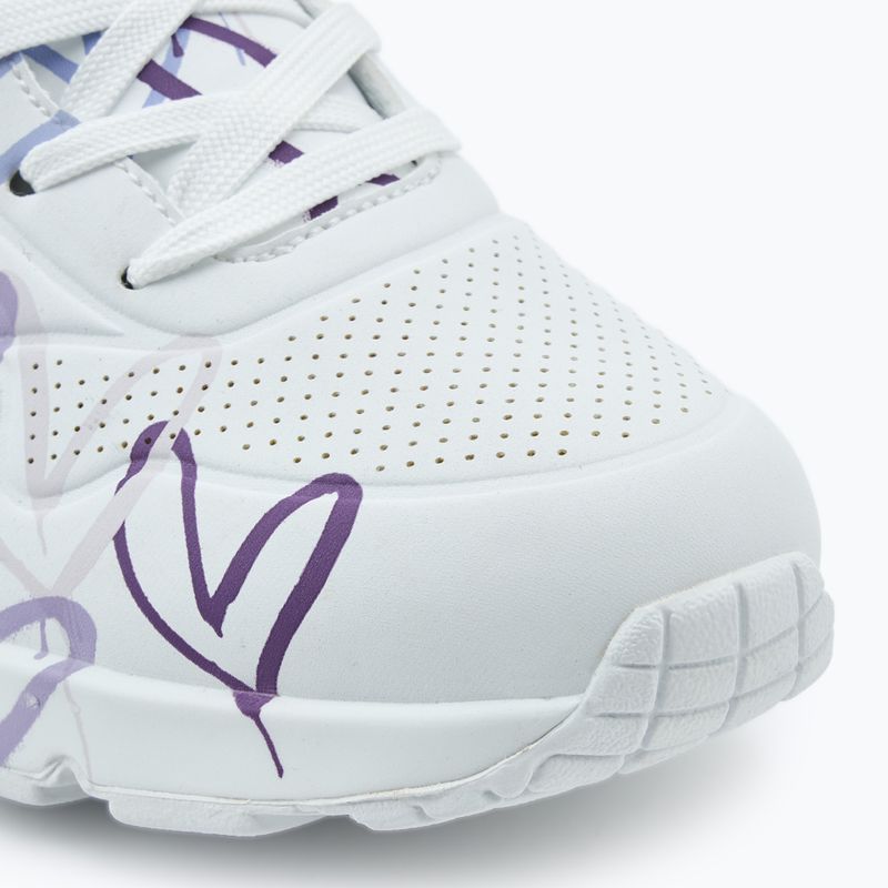 Дамски обувки SKECHERS JGoldcrown Uno Spread The Love white/light purple 7