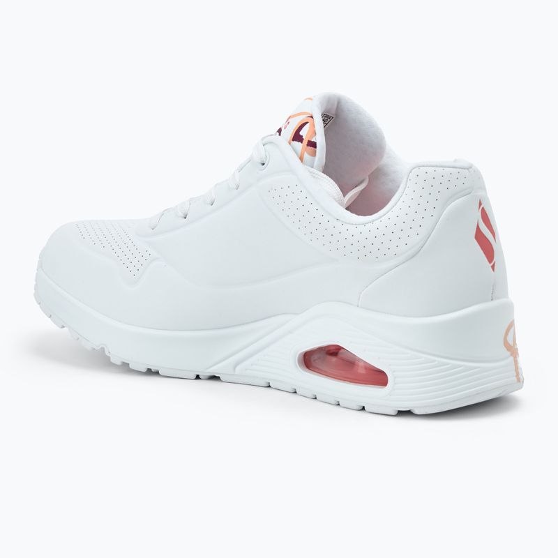 Дамски обувки SKECHERS JGoldcrown Uno Spread The Love white/coral 3