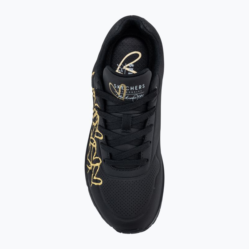 Дамски обувки SKECHERS JGoldcrown Uno Golden Heart black/multicolor metallic 5