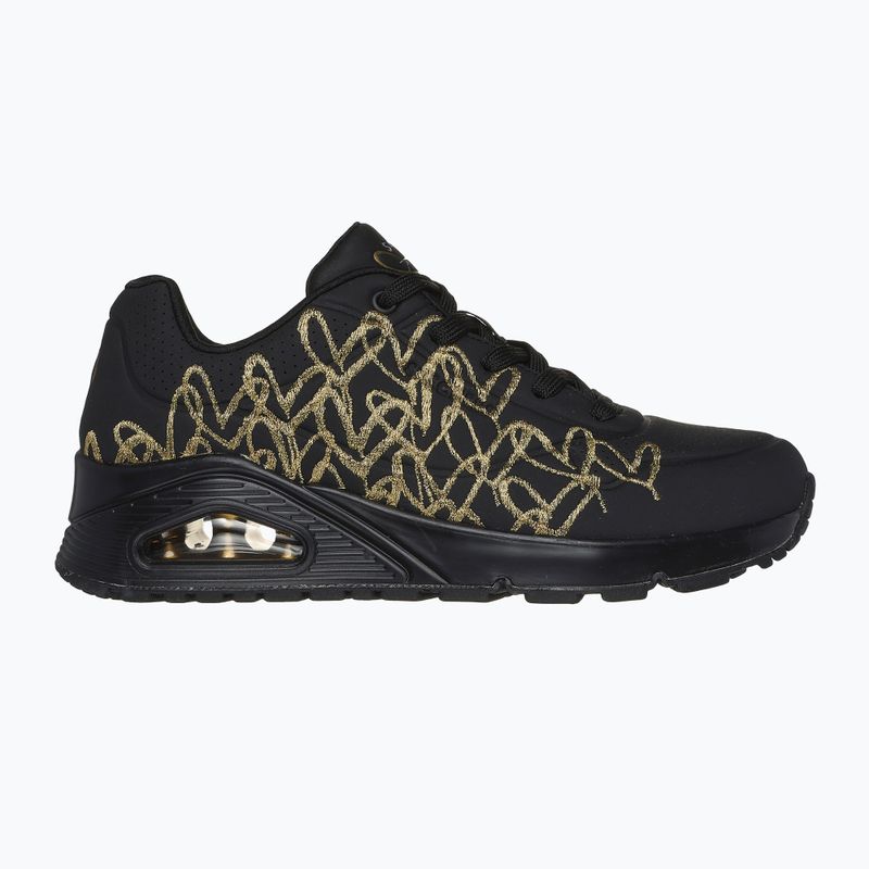 Дамски обувки SKECHERS JGoldcrown Uno Golden Heart black/multicolor metallic 9