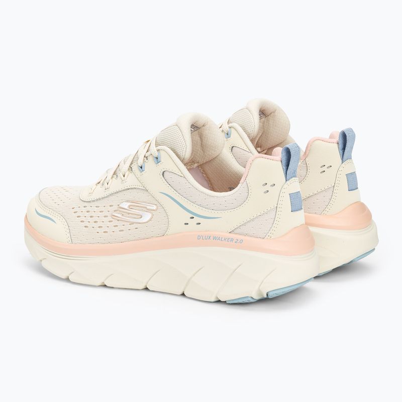 SKECHERS дамски обувки D'Lux Walker 2.0 Daisy Doll beige/mesh/pink/blue 3