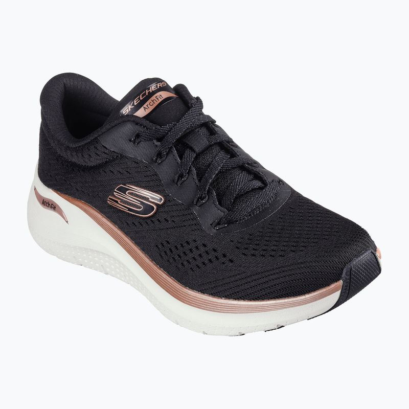 Дамски обувки SKECHERS Arch Fit 2.0 Glow The Distance black/rose gold