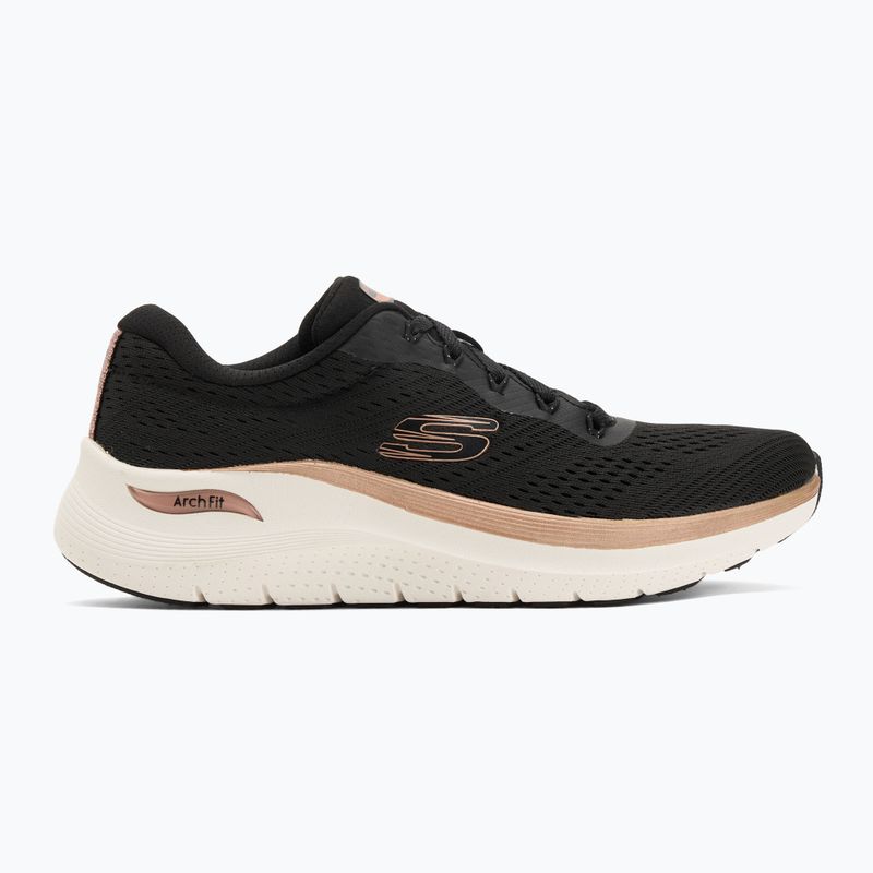Дамски обувки SKECHERS Arch Fit 2.0 Glow The Distance black/rose gold 2