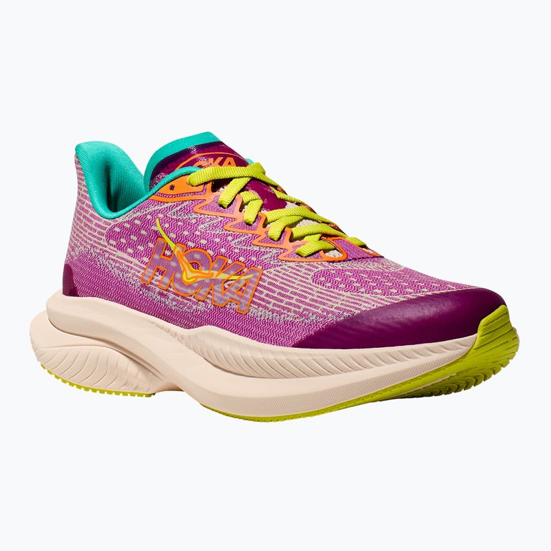 Детски обувки за бягане HOKA Mach 6 fuchsia/electric aqua 8