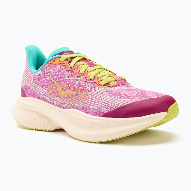 Детски обувки за бягане HOKA Mach 6 fuchsia/electric aqua