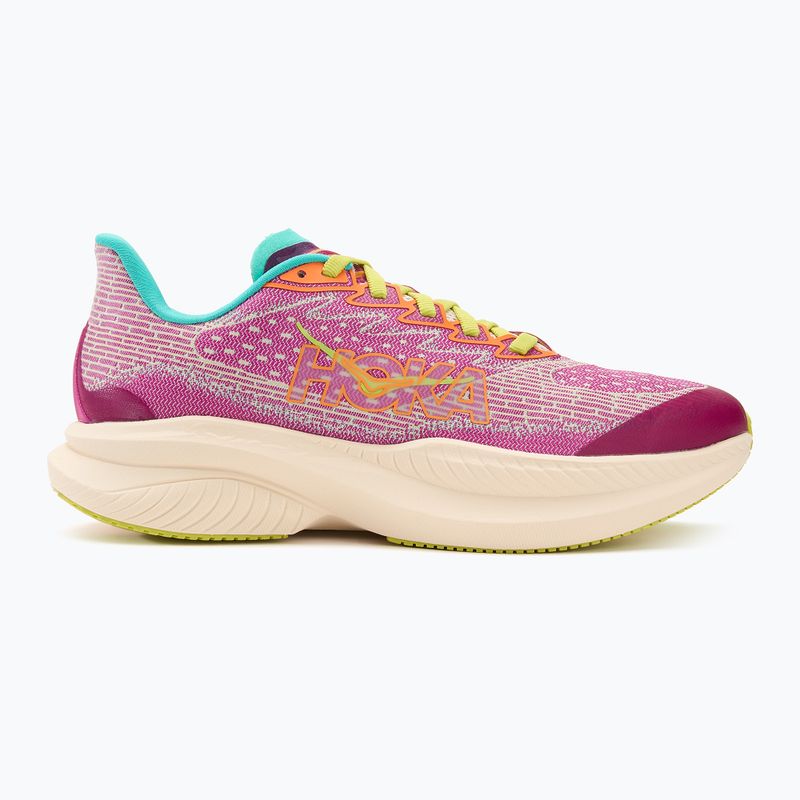 Детски обувки за бягане HOKA Mach 6 fuchsia/electric aqua 2