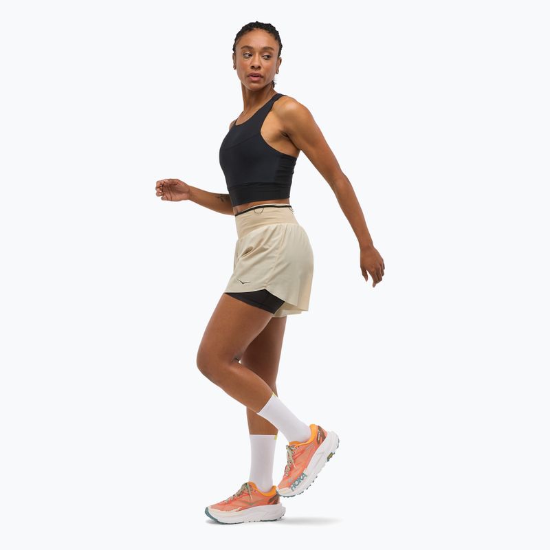 Къси панталони за бягане за жени HOKA Skyglide oatmeal 2