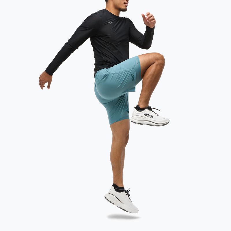 Мъжки къси панталони за бягане HOKA Glide 7'' 2in1 nountain fog 4